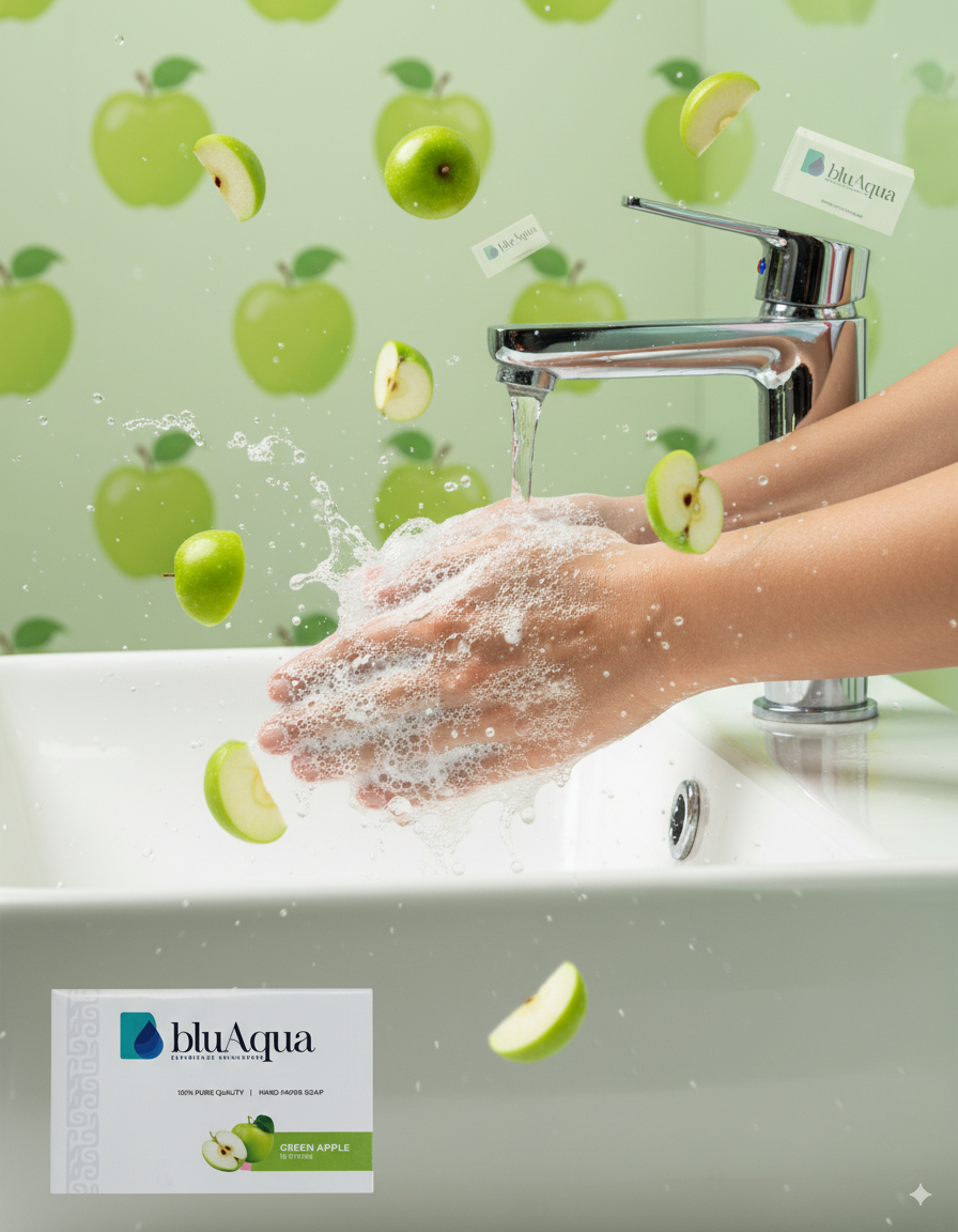 Buy Blu Aqua Hand paper soap-Green Apple for KES 100.00 in Kenya. High quality products. Order now on WhatsApp! - Image 1